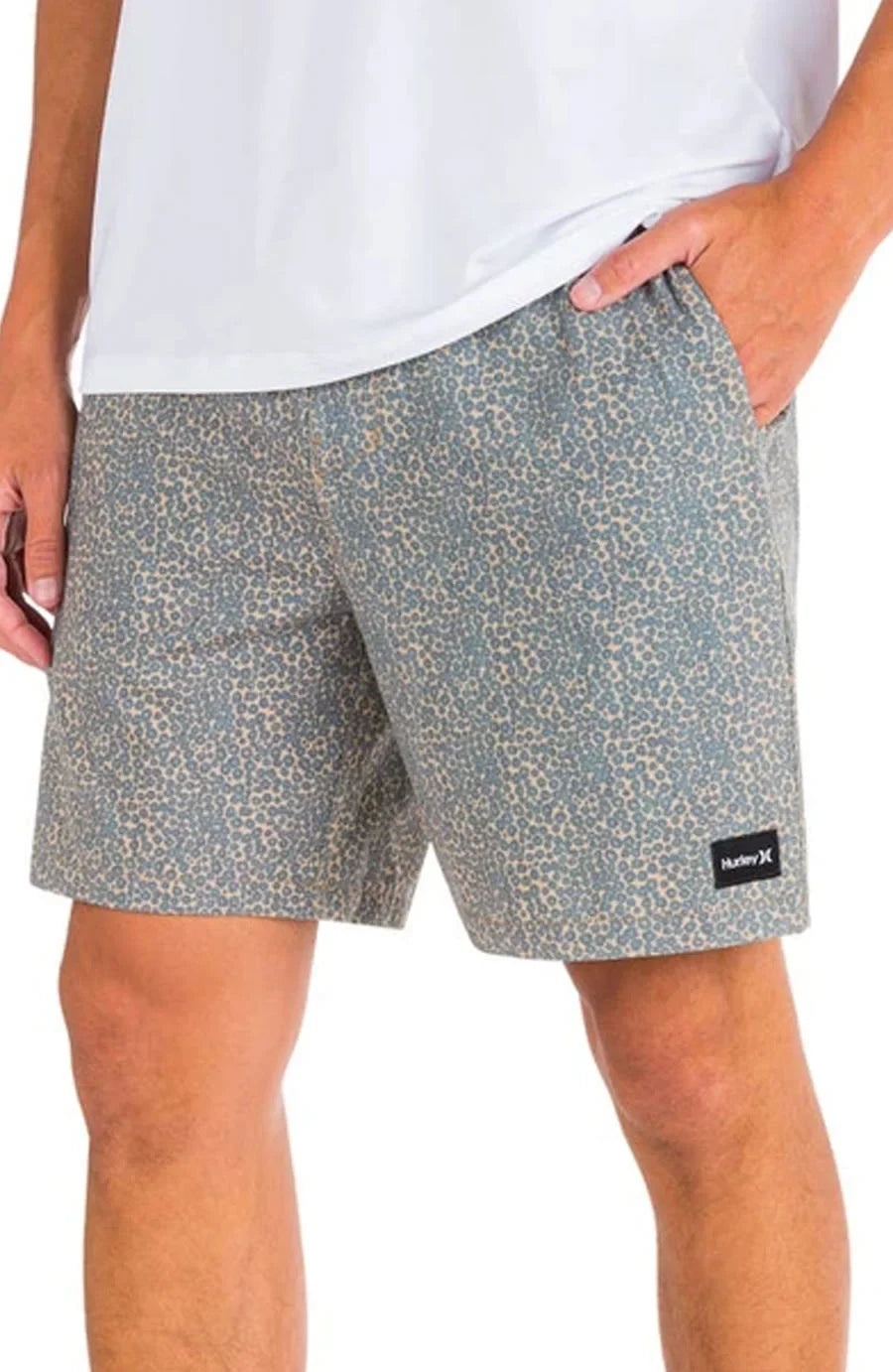 Shorts Gold Hurley Men's Naturals Leopard - Phantom Volley II 18' -(Small)