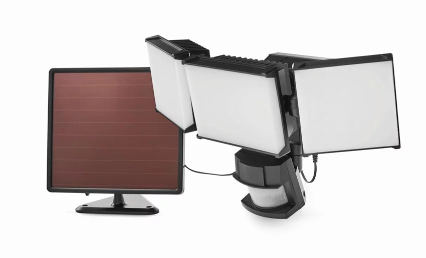Light, Lumen Hyper Motion Black, Outdoor, Head 2000 Flood Security Sensing Tough Three Solar LED