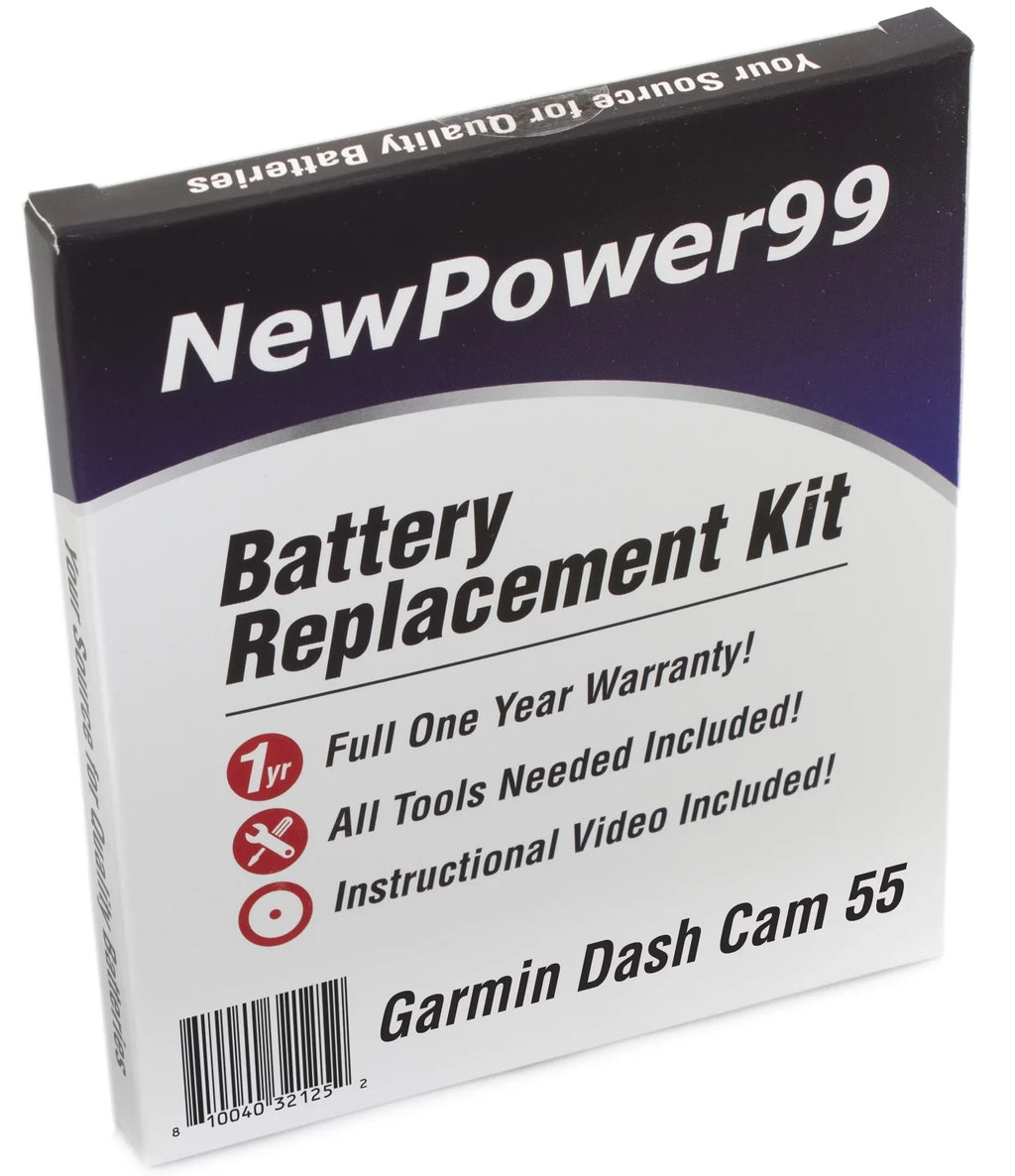 Replacement Video One with Dash 55 Tools, and Extended Kit Battery Full Cam Battery Warranty Instructions, Year Garmin Life