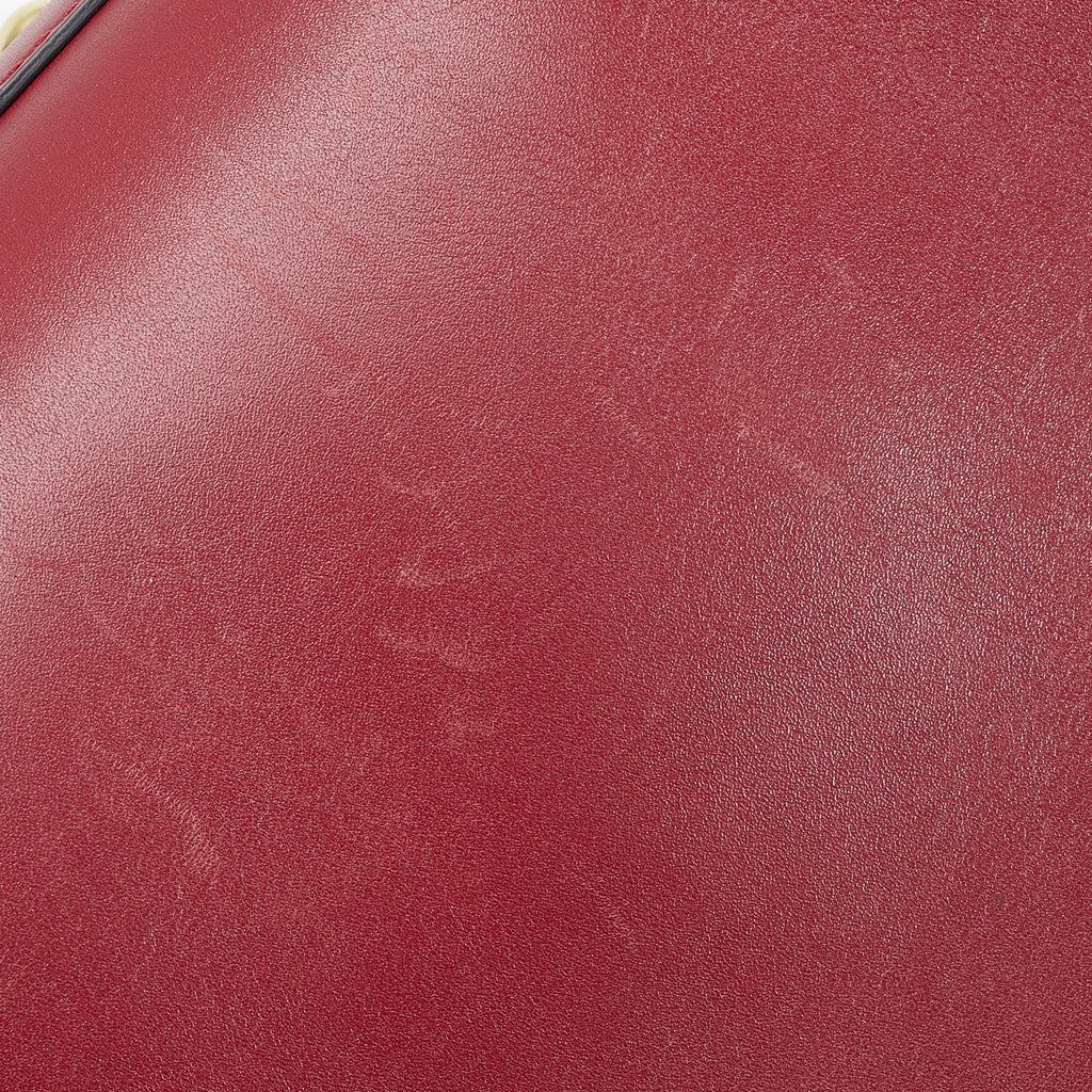 Leather (Good) Red Pre-Owned Sylvie Gucci Unisex Satchel Calf Authenticated