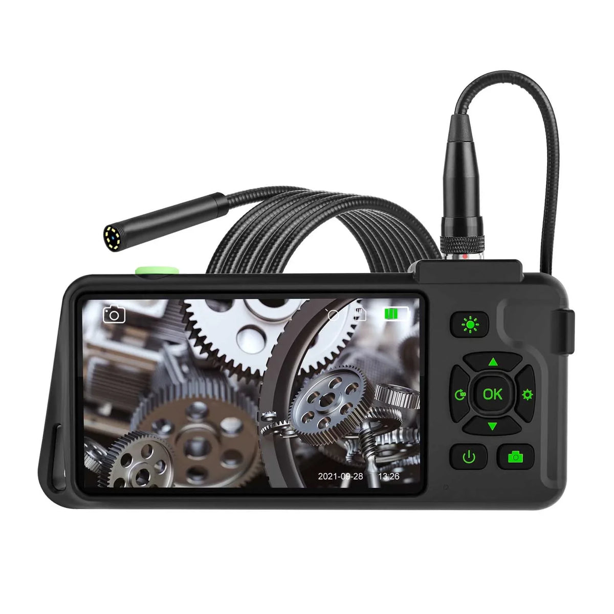 Photos Videos with Inspection Borescope 2 Industrial Color for 4.5-inch Display IPS Pixels 8 with with Docooler TF IP67 Waterproof 1080P Maintenance Million Slot Snake