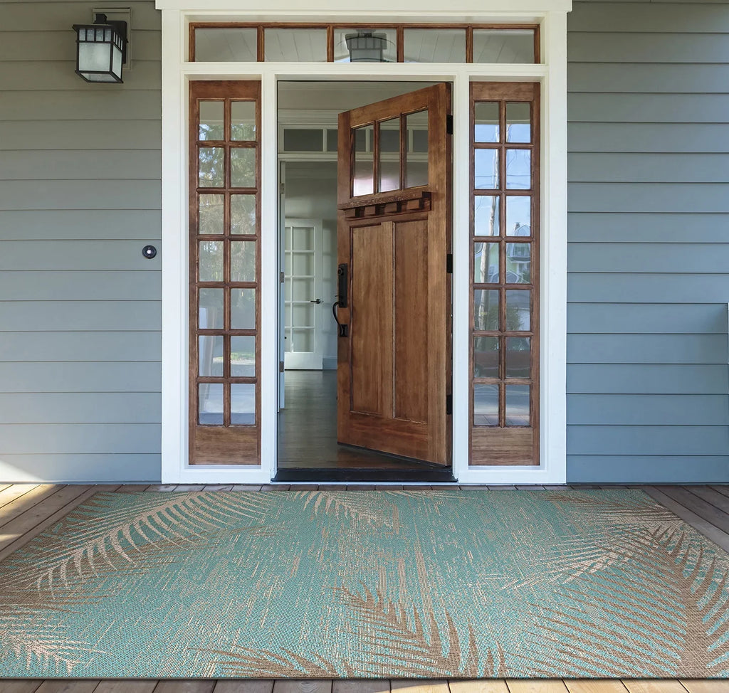 Rug, ft. x in. Palms Couristan Monaco 10 3 24293134023710U Tropical 7 2 ft. in. Aqua