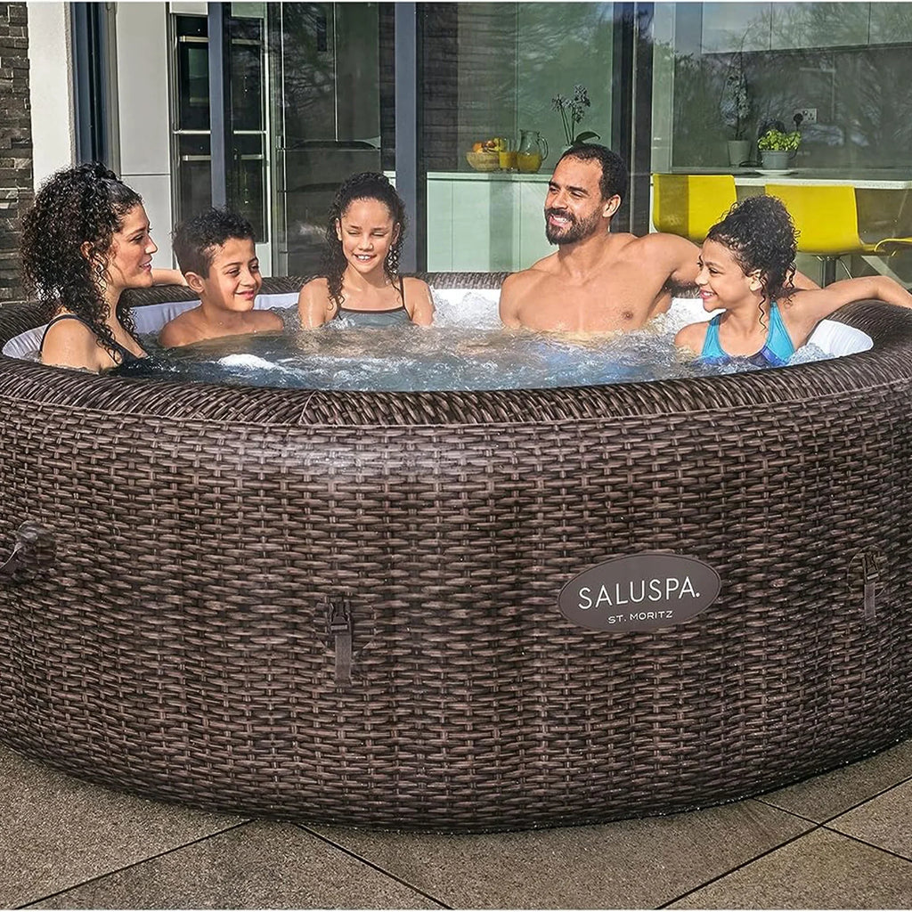 Pillows Tub Headrest Hot & Spa 4 Seat SaluSpa w/Set Bestway of St 4 Moritz