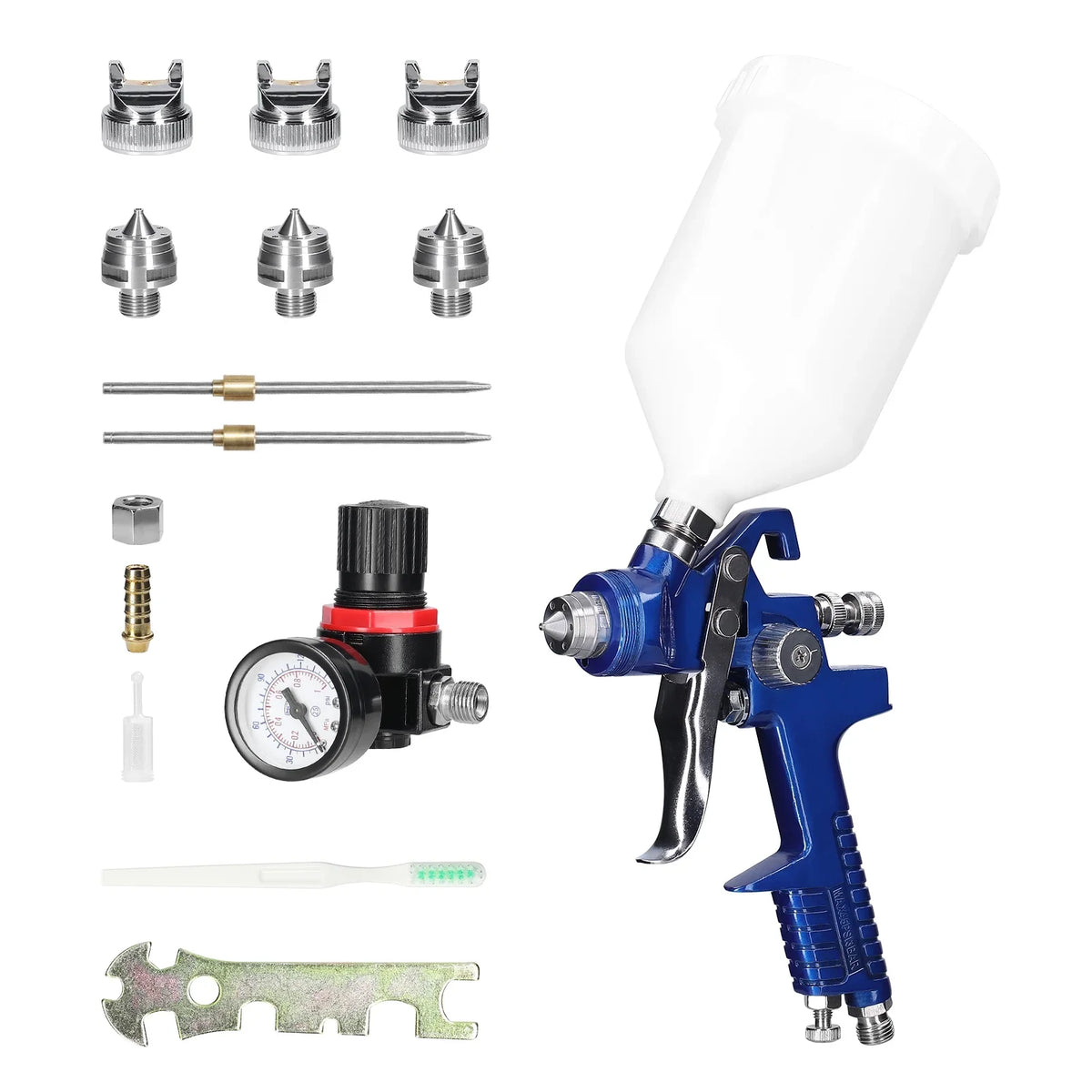 Stainless Kit, Airbrush Steel Sprayer, Device Auto HVLP Air Car Spraying Capacity Repairing Set, Large Tool Paint Pinnaco Paint