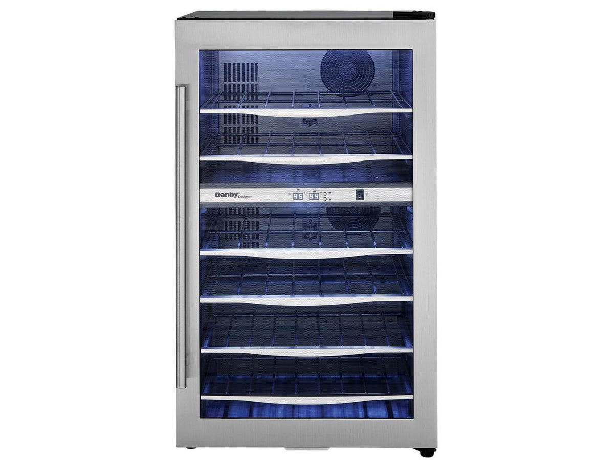 Wine Danby Designer LED Cooler Compact Light Bottle DWC040A3BSSD Refrigerator 38