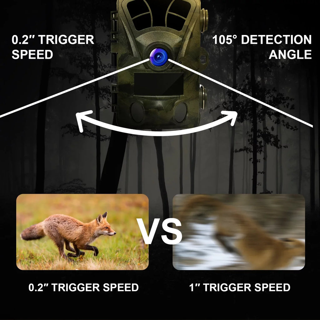 Rexing CMOS Trail for Surveillance 4K H2 Outdoor, Camera Sensor Wi-Fi Motion Cam W/ 20MP Hunting