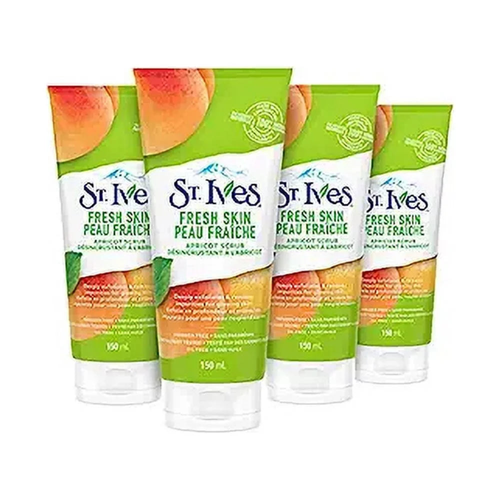 Pack for Skin Fresh Scrub, Skin, St.Ives 4 Exfoliation Apricot oz, 6 Smooth Deep Oil-Free,