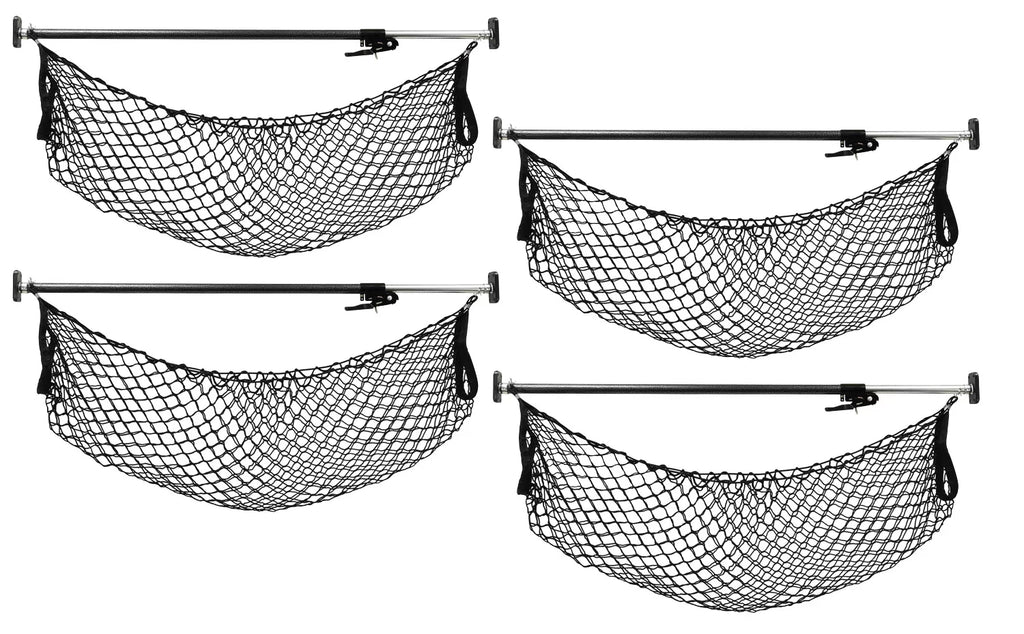 Net w/ Small Bar Cargo (4 and for Bed, SUV, 40" Trailers Pickup Truck Pack) 70" Storage Use in - Adjustable