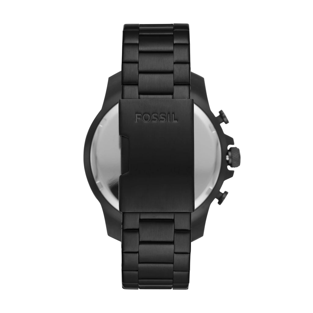 FS5603 Fossil Men's Black Chronograph Steel Watch Stainless Bowman