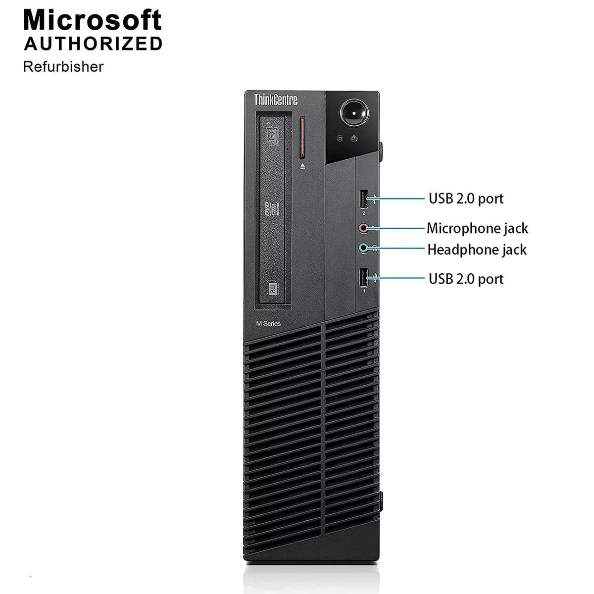 1TB (Refurbished: and RGB DDR3 Keyboard PC HDD, Windows 22in - 10 RAM, Pro, Mouse 4GB M92P Good) Monitor, Lenovo Pre-Owned Desktop Intel i5, Computer WIFI, DVD, Quad-Core