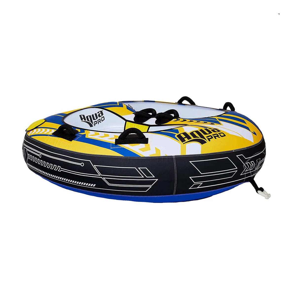Person Duty 2 & Blue Deck Style Rider, Heavy Nylon Towable AquaPro Yellow