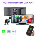 and Carplay 2K Car - WIFI Stunning 10.26'' Dash DVR Touch Resolution Android Screen Smart KingFurt Auto Camera Compatibility Wireless
