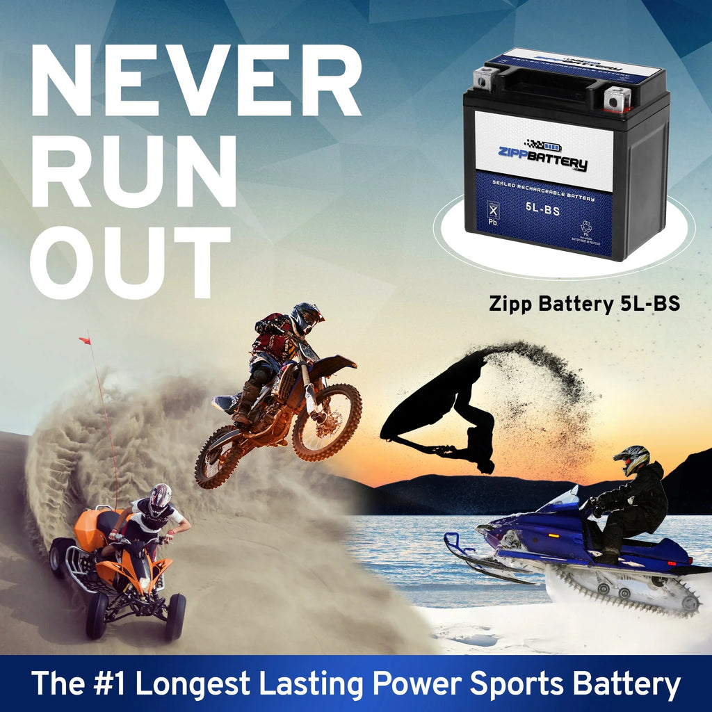 Battery 06-'17 Ytx5L-Bs Zipp Battery Honda Motorcycle 150Cc Crf150F For