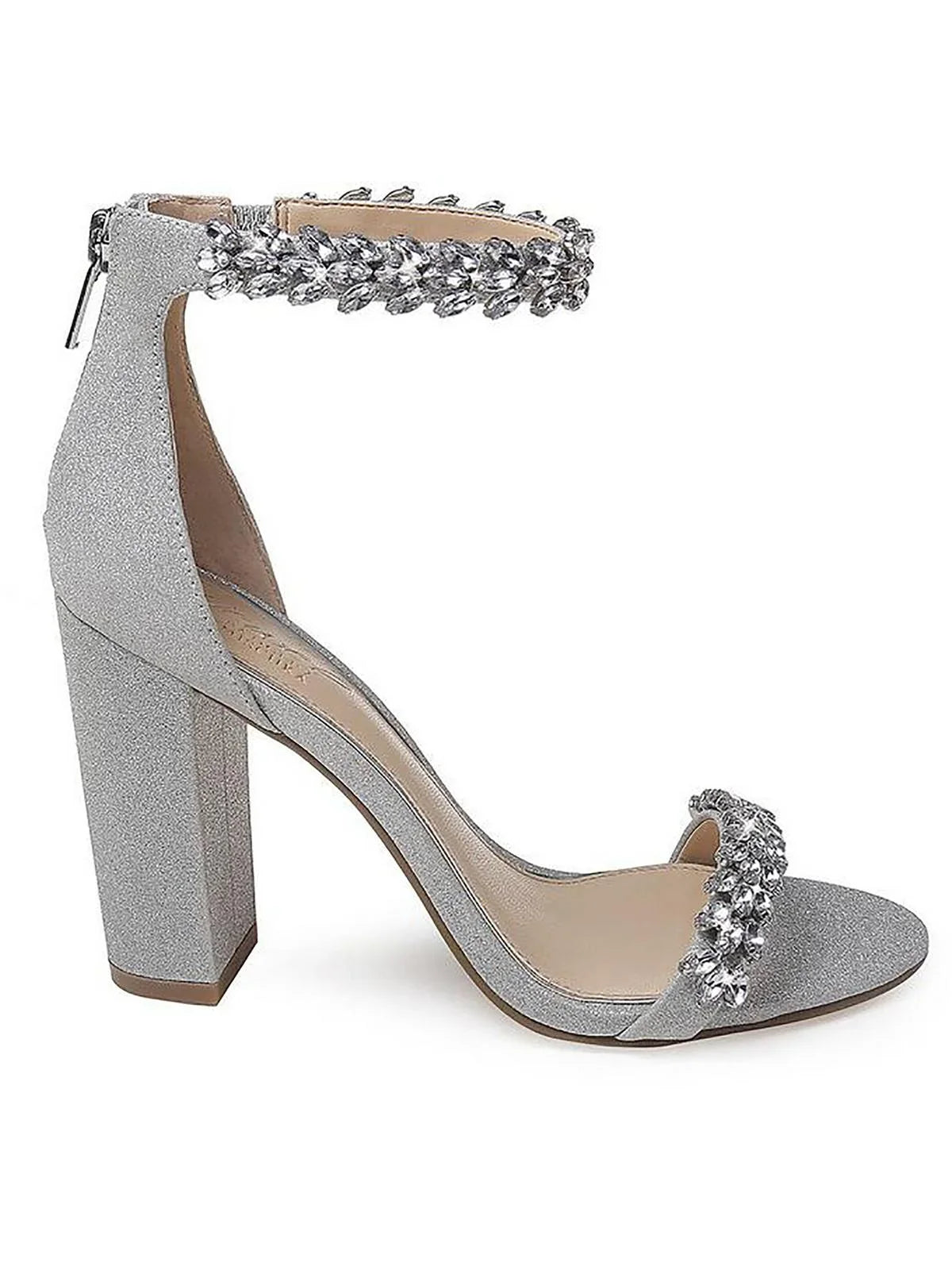 Badgley Heels Mischka Mayra Rhinestone Womens Jewel Embellished