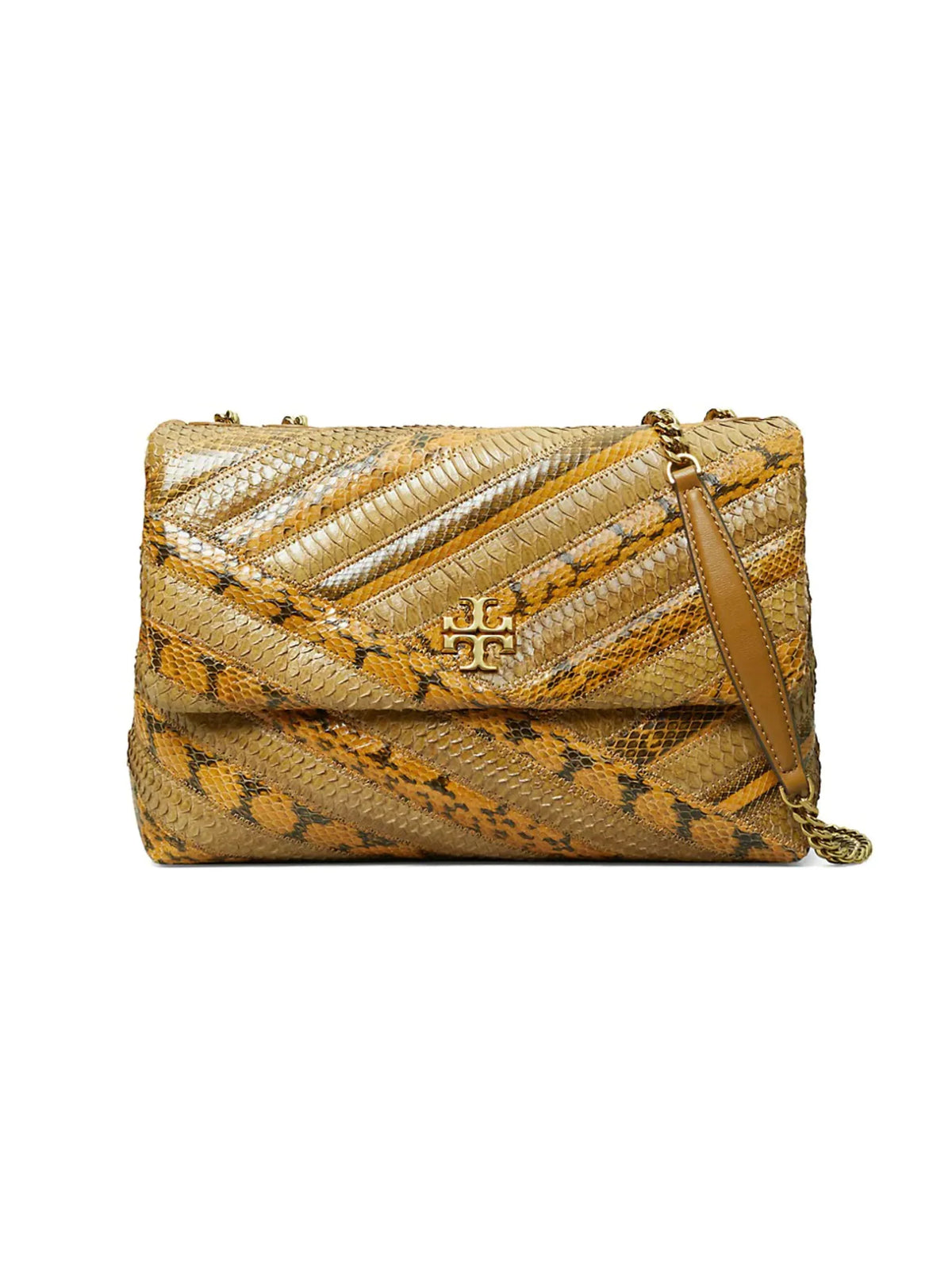 Snap Closure New Shoulder Tory Bag Leather Burch Kira Chevron Snake