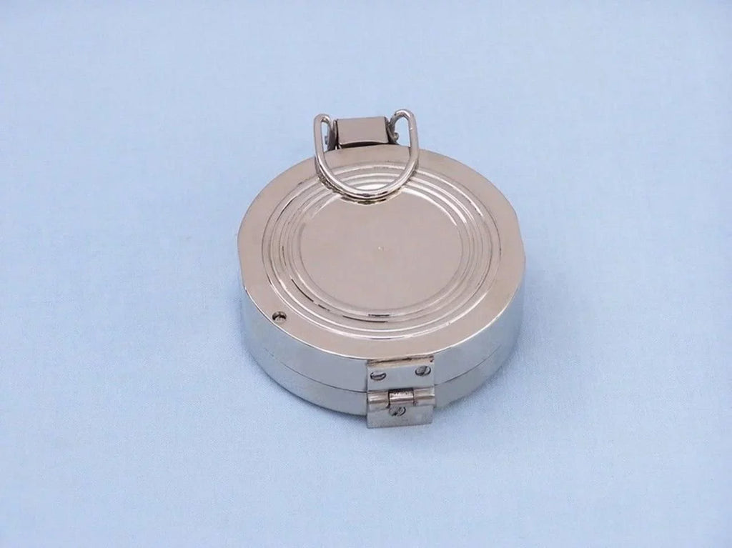Circular Pocket Polished) (Nickel Black Wooden 4" Compass With Box