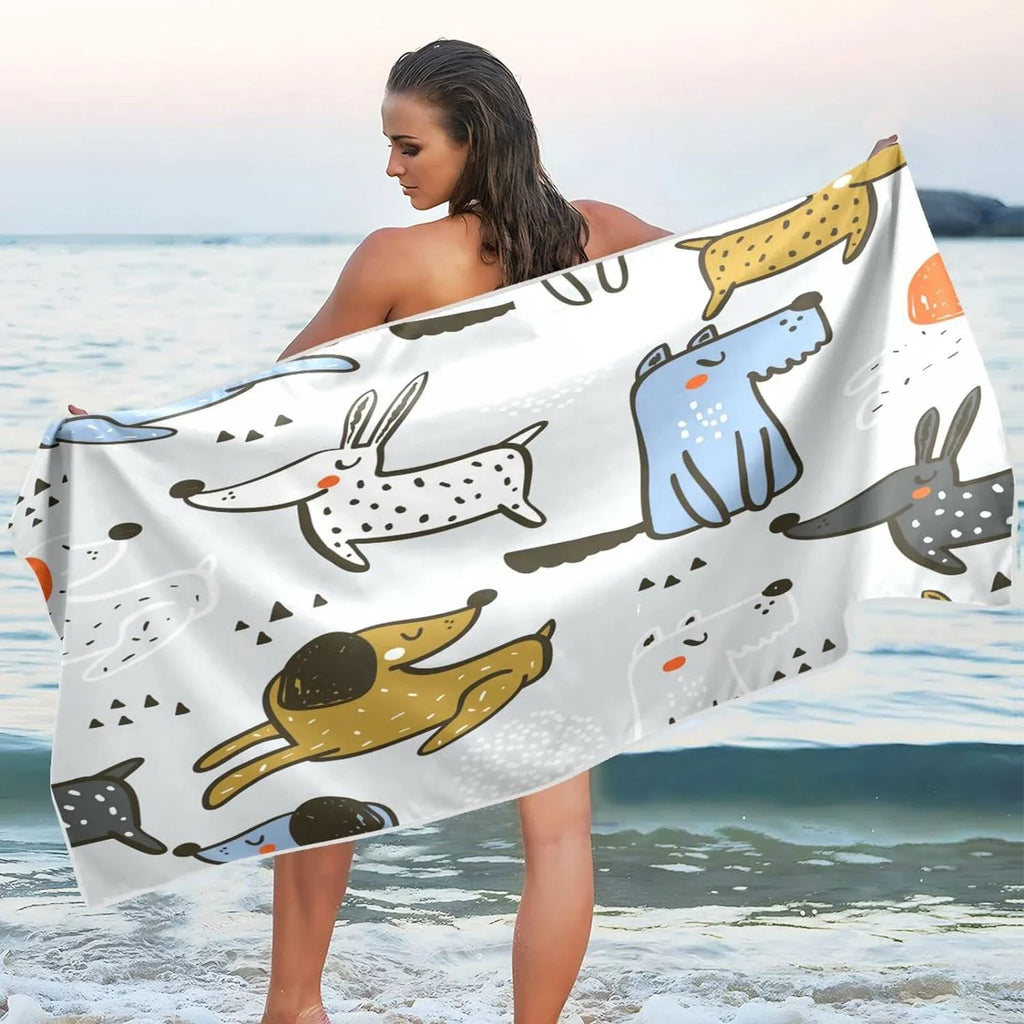 Towels for Compact Scandinavian Swimming Trendy Oversized Super Towel Quick Lightweight Dry Holiday（26） - Bestwell Beach Travel - Camping Towel Absorbent Dogs