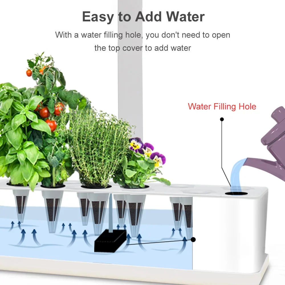 Smart – for Home, Indoor and Kit Timing LED Perfect Garden Height and Office, Adjustable Kitchen with Pinnaco Hydroponic