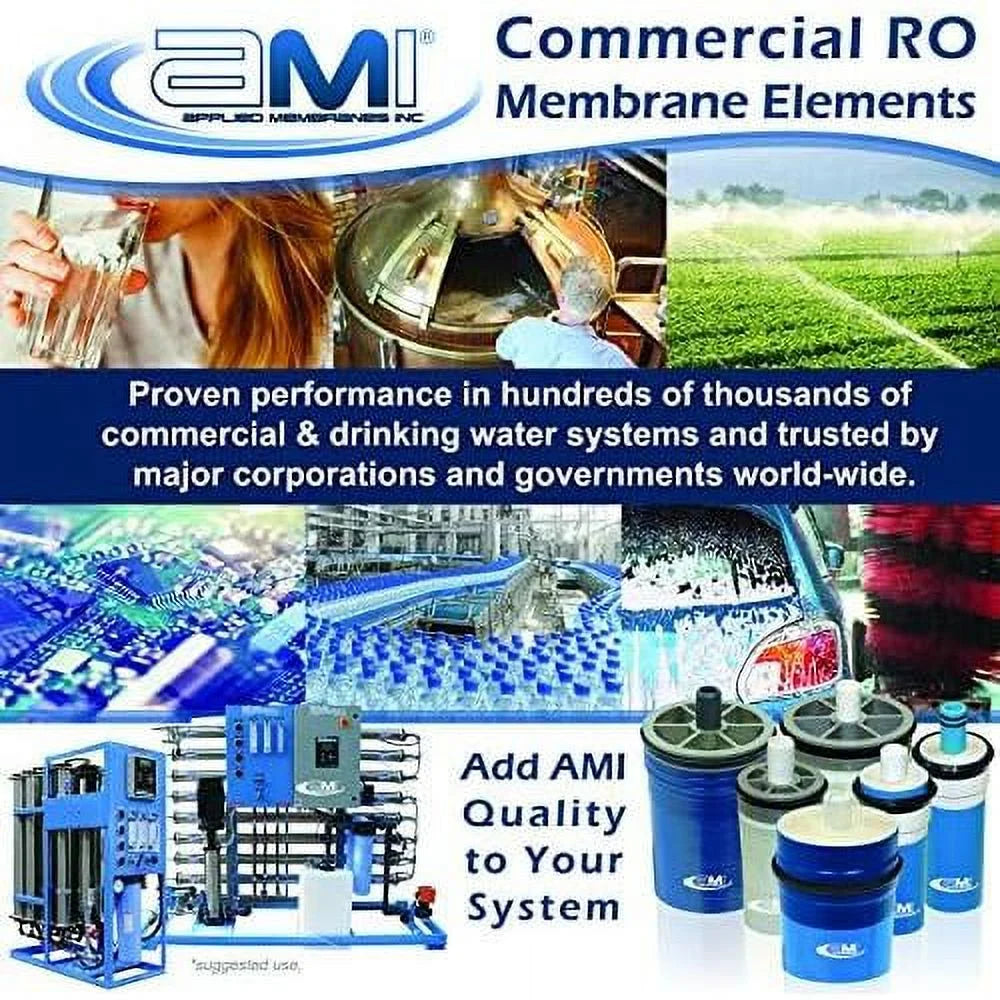 Replacement 225 Reverse Membrane Osmosis At RO GPD | 99.5% M-T2540A Tap Water Psi | 1,000 | Membrane For | Rejection