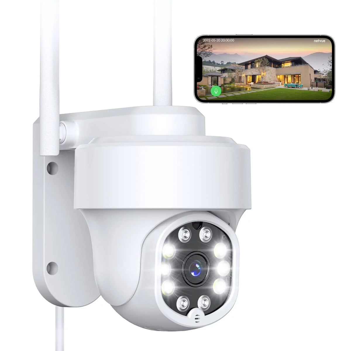 Netvue WiFi PTZ for Security Security Wireless System 2.4GHz Cameras 360° WiFi – Only Surveillance WiFi, Camera Home