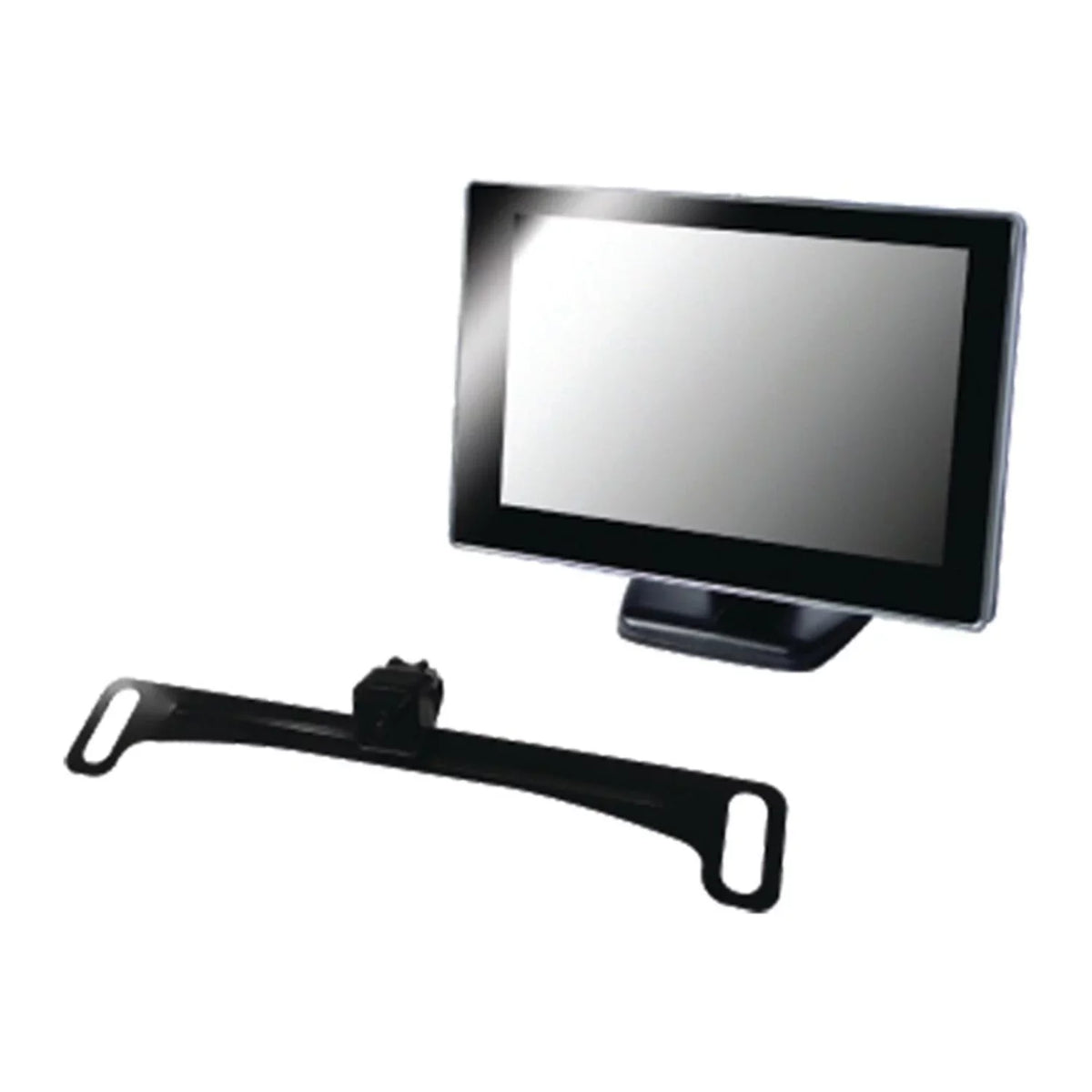 Monitor Vision with License-Plate Camera VTC175M Backup BOYO System Rearview System and Vehicle 5-Inch