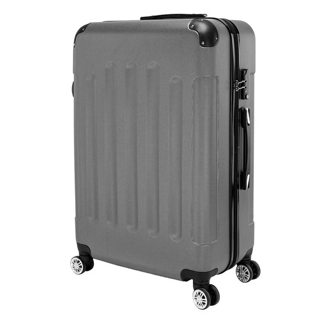 28" 20" - Trolley Case Gray 3-in-1 / Portable Travel Lightweight / Set ABS 24" Suitcase Dark