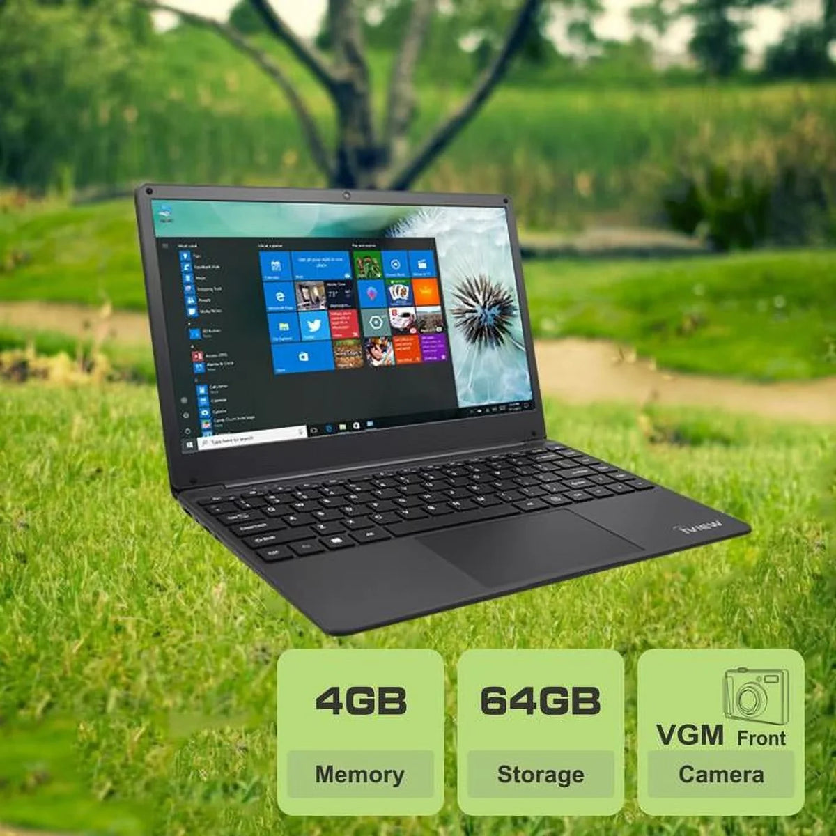 USB 1430NB-14.1in IPS Resolution, 1920x Mouse iView Dual 1080 High and Core, 4GB/64GB