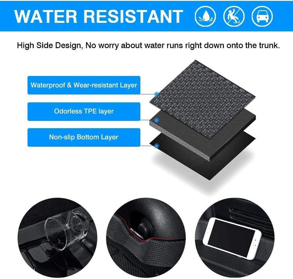 2019-2023 Waterproof Custom for Cherokee TPO Carpets Trunk Liner Jeep Mats Cargo