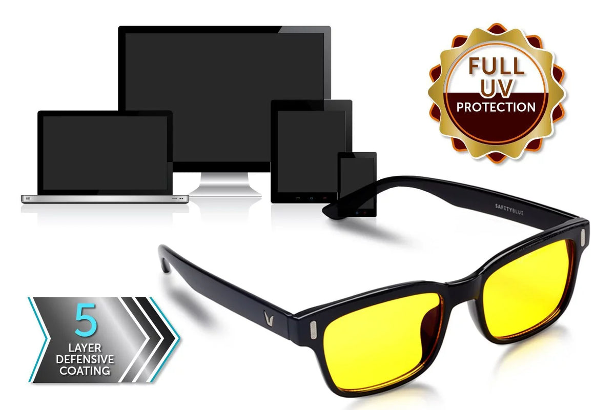 Computer Screen Glasses Retro Yellow (Unisex) Savior