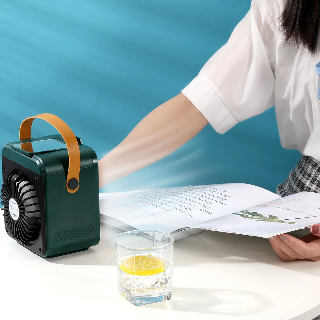 Cooler Speeds and with 3 Personal vanity Cooling Office,Bedroom,Car Phone Portable holder Fan Humidifier Adjustable Comvin and Air Home Desktop mirror Fan 4 Fan,Quiet USB with Air for in Desk Fan, 1