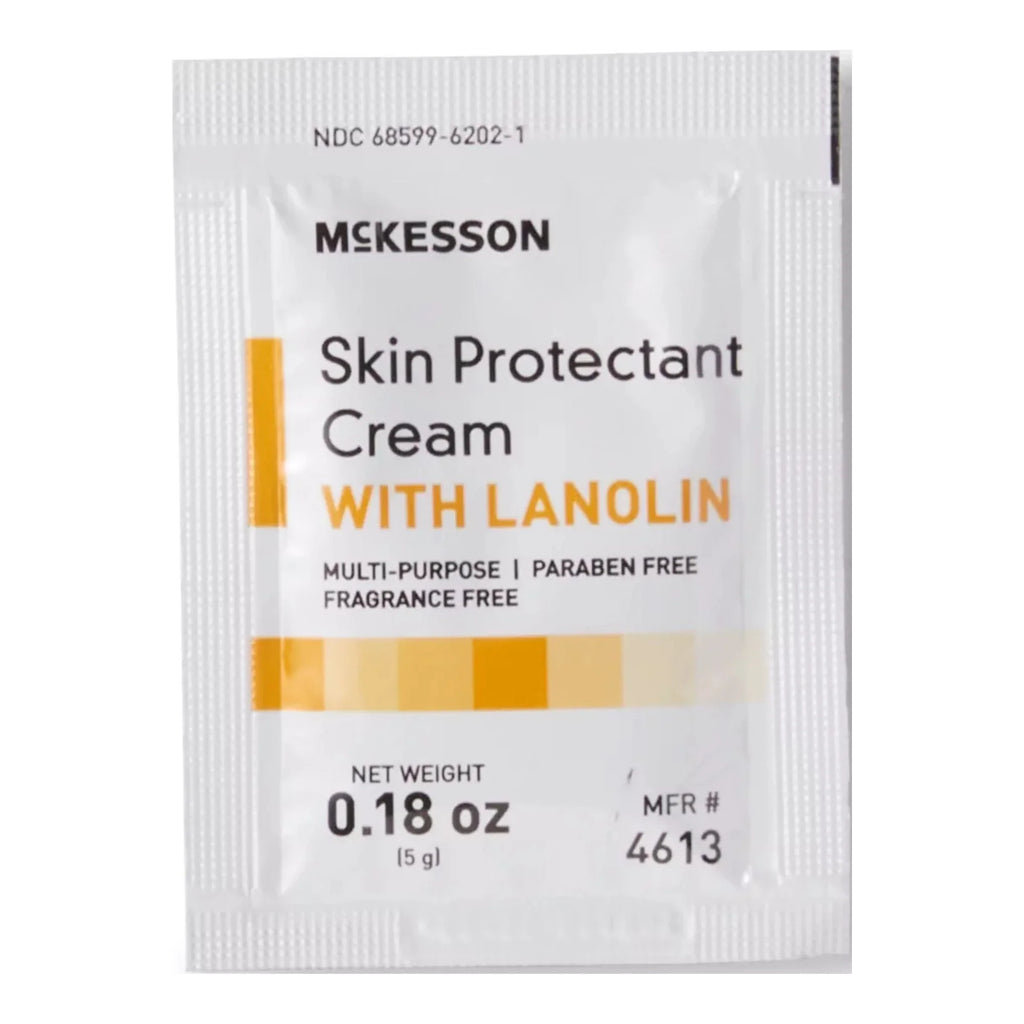 5 Protectant Individual Gram 36 Cream, Unscented with Packet PACKS Skin Mckesson Lanolin