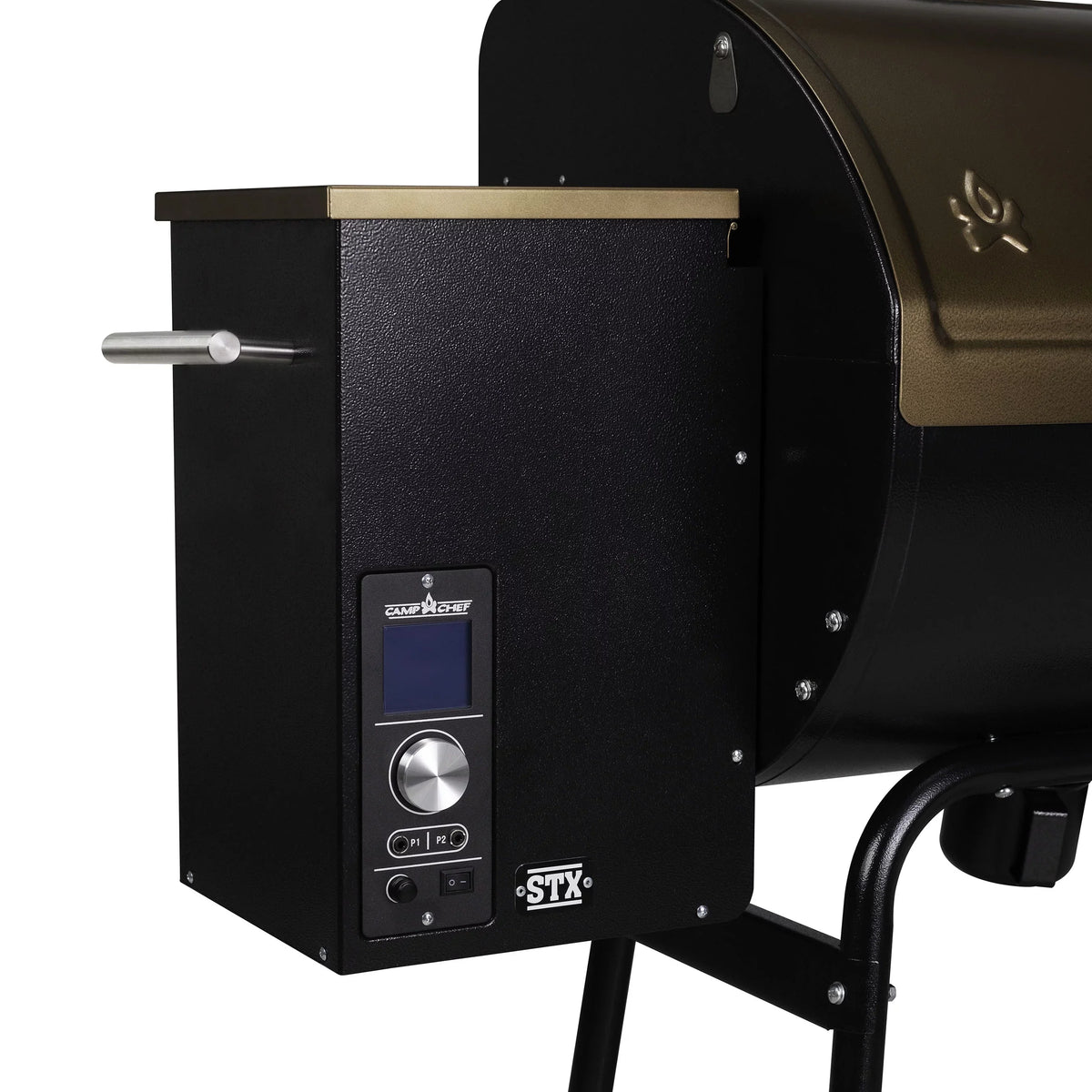 Ash Feature, Cleanout PID Patented Controller Camp Grill Pellet Bronze with PG24STXB Smoke Smoker - Chef 10 Settings, Temperature
