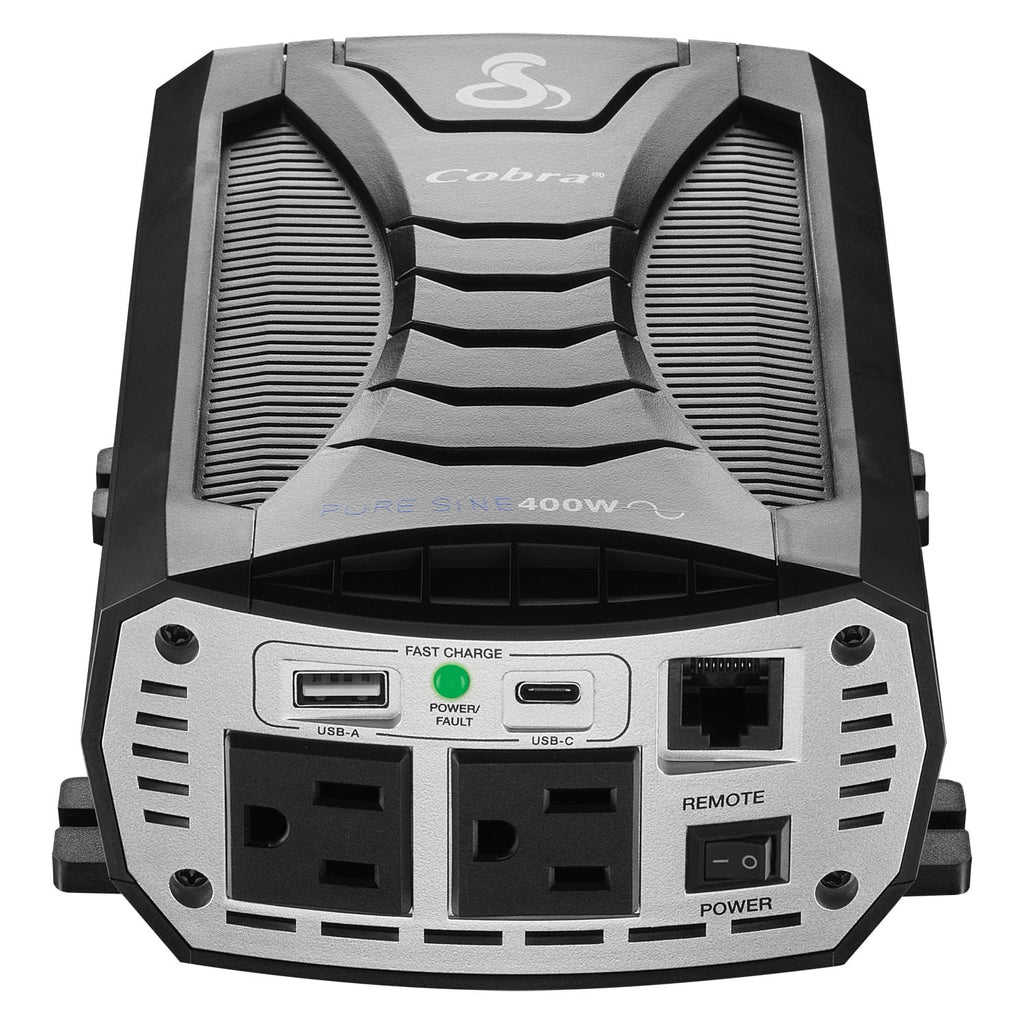 PURE SINE Inverter Charge USB Fast 400W 400-Watt with PURE SINE - Cobra Power