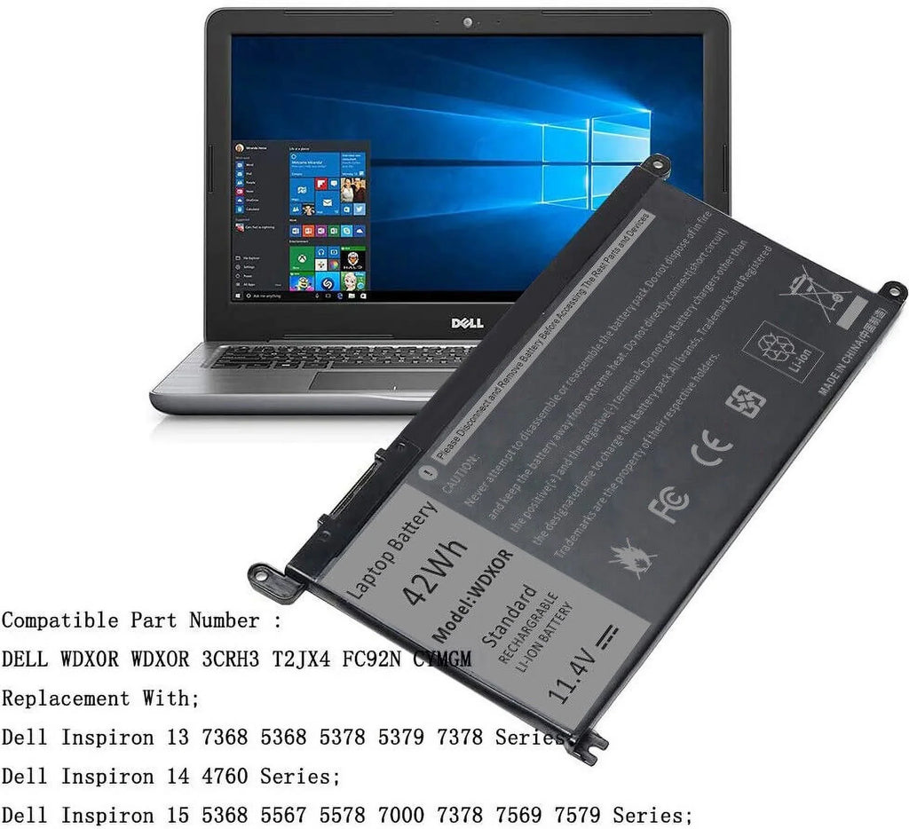 Battery WDX0R 0FC92N WDXOR For 0WDX0R,FC92N Dell