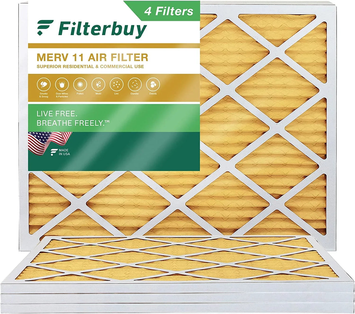 MERV Air AC 25x32x1 (4-Pack) Filters Furnace 11 HVAC Filterbuy Pleated