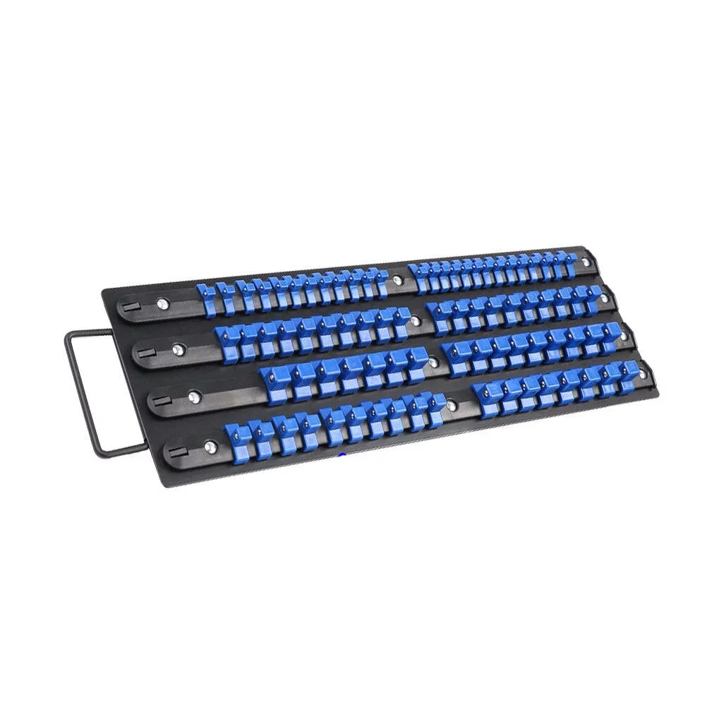 HEMOTON Holder Socket Sliding Rack Mountable Industrial Rail Organize Wrench Socket ABS Storage 80