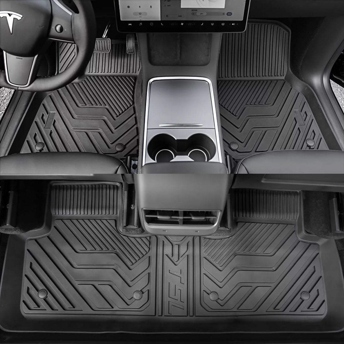 2022 Mats+Floor Y Tesla (Trunk Model Cargo Liners 2020 Tesla Mats) Mats Floor Trunk 2021 Y Weather Mats All Accessories for 2023 Model Fit