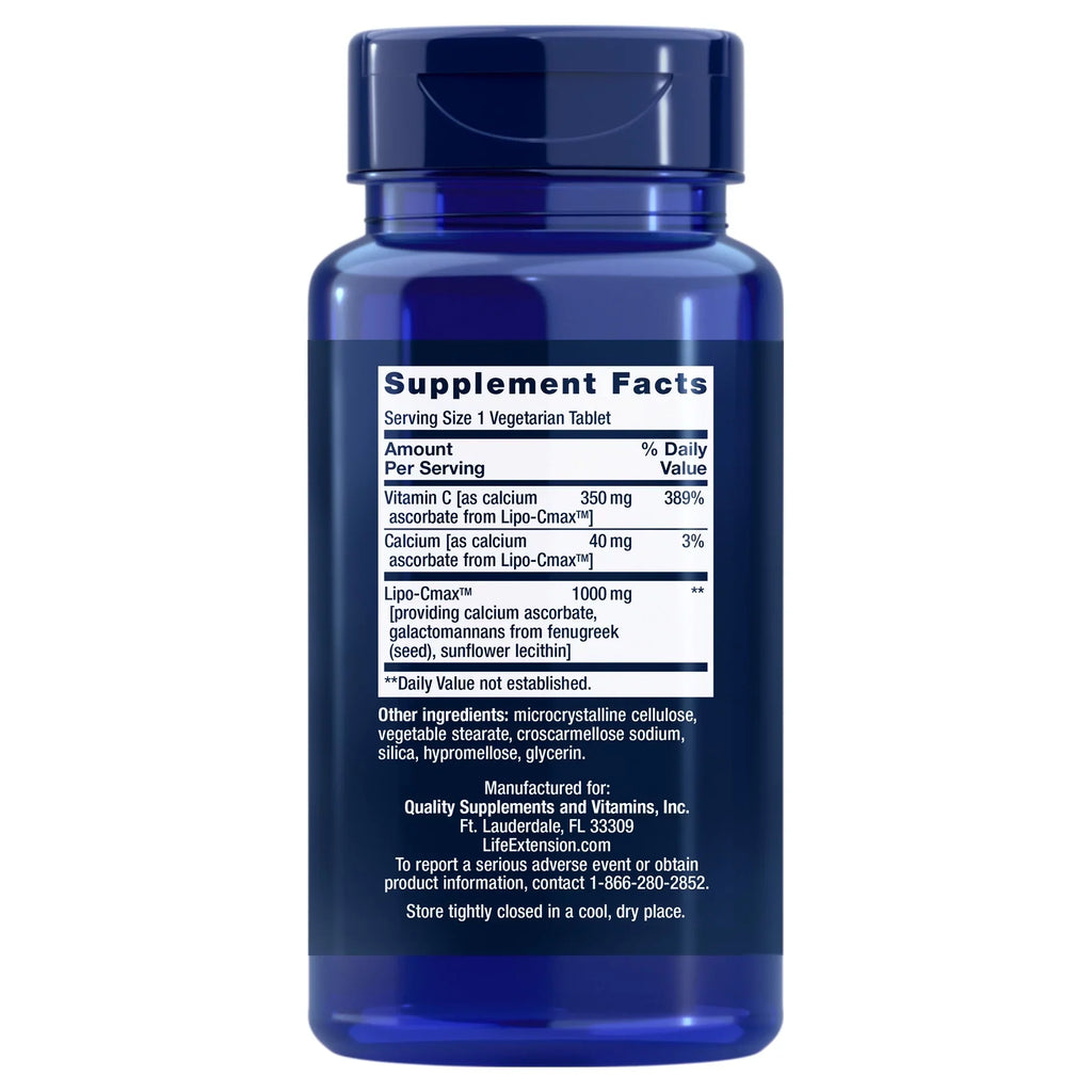 Liposomal Liposomal – Gluten-Free, Immune 24-Hour – Skin & C Formula Hydrogel for Vitamin Health C Vegetarian, with Non-GMO Calcium Tablets 60 Vitamin Supplement - Life Extension