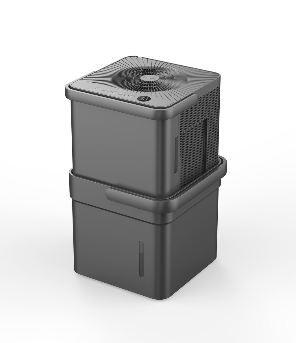 Sq. Smart Cube to Gray 3500 Dehumidifier, up Compact Ft., Midea 35-Pint