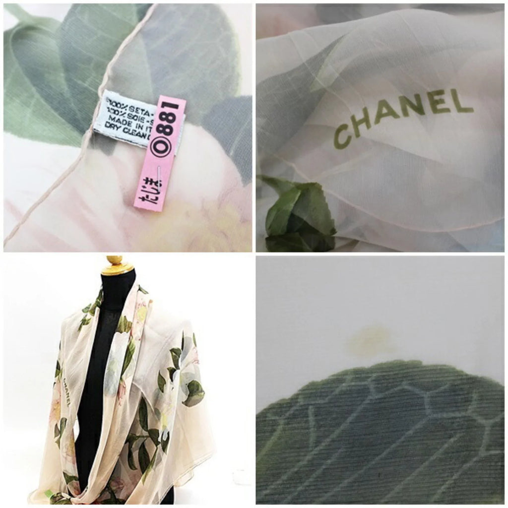 | Scarf Chiffon Large Chanel Pre-Owned (Good) Ladies Muffler Pink CHANEL Silk Size Stole