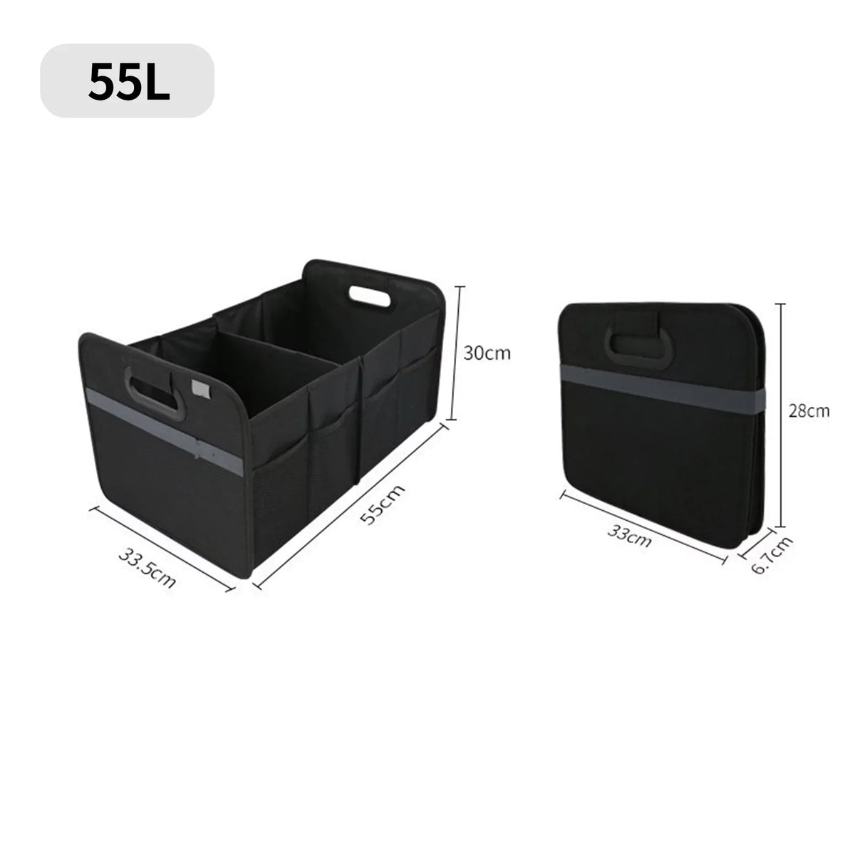 Car Trunk 55L Storage Cargo Docooler Cloth Organizer Organizer Folding Box Trunk Automotive Car Box Storage Oxford Car