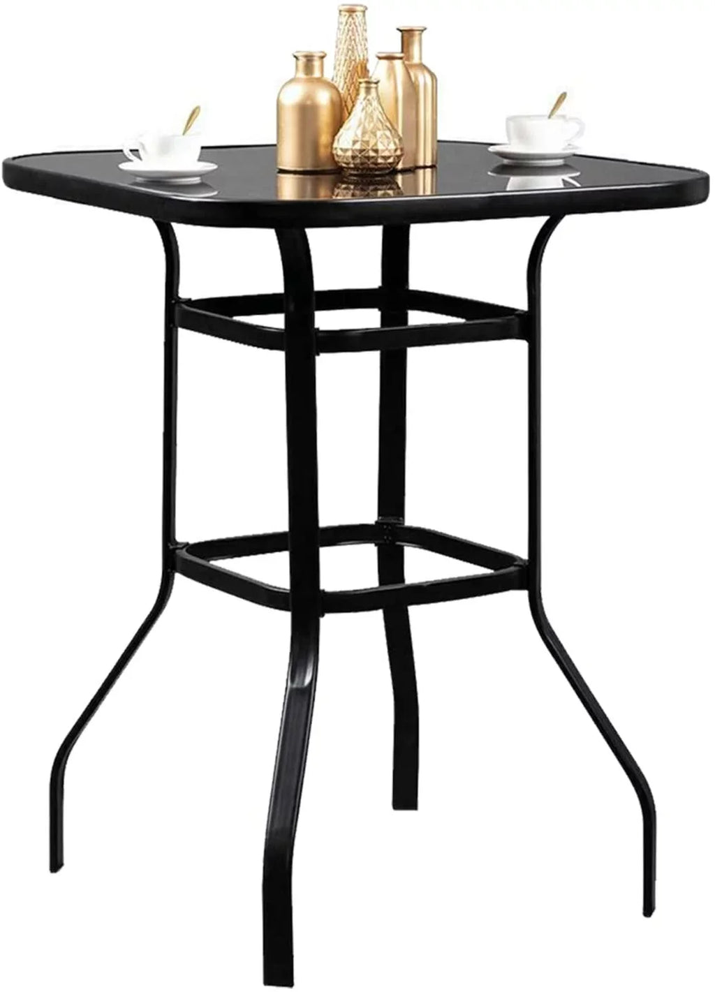 For Solid Deck Table Durable Nikias Glass Bar
