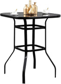 For Solid Deck Table Durable Nikias Glass Bar