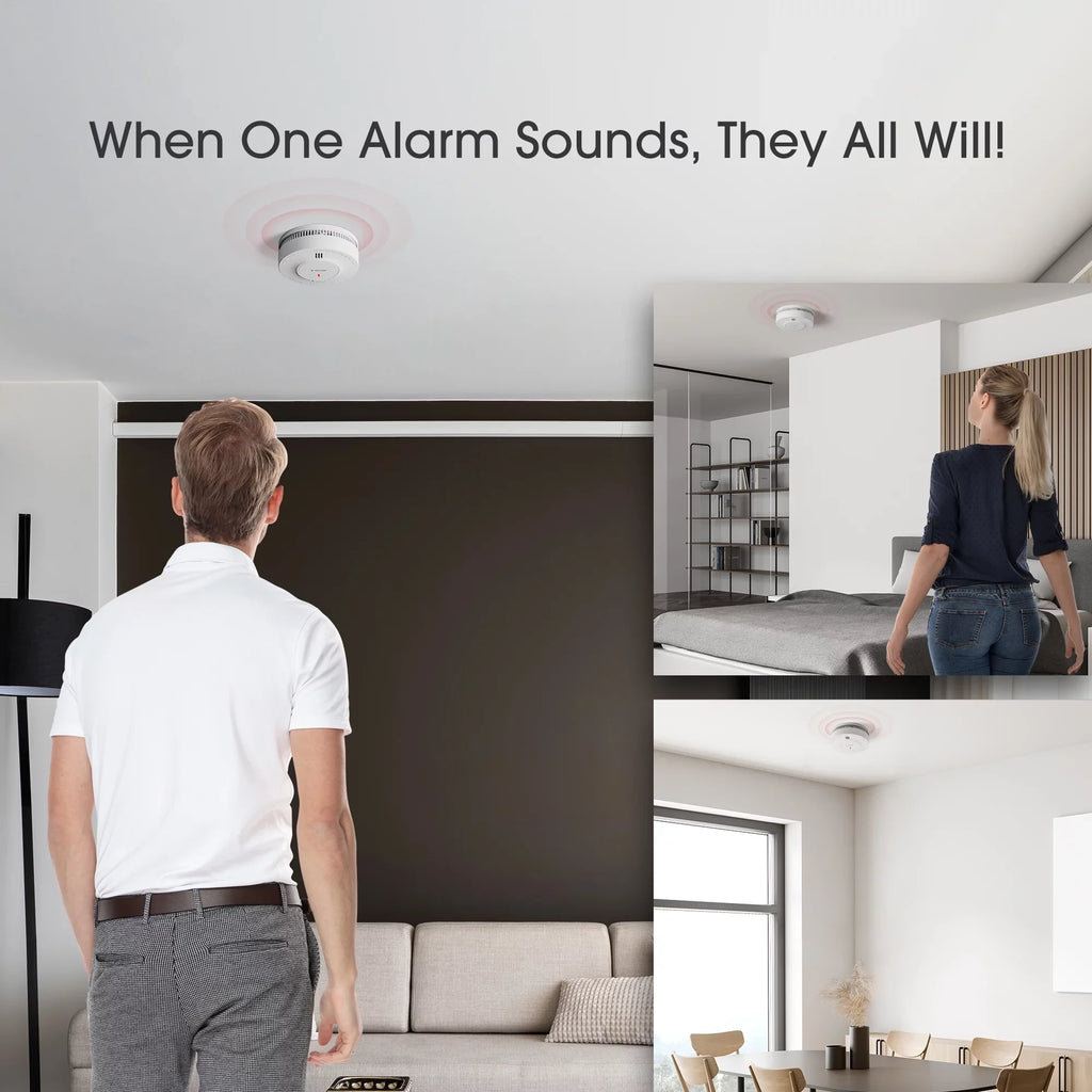 Transmission Detector, 820 Photoelectric over Wireless ft Smoke X-Sense Range, with SD19-W Interconnected