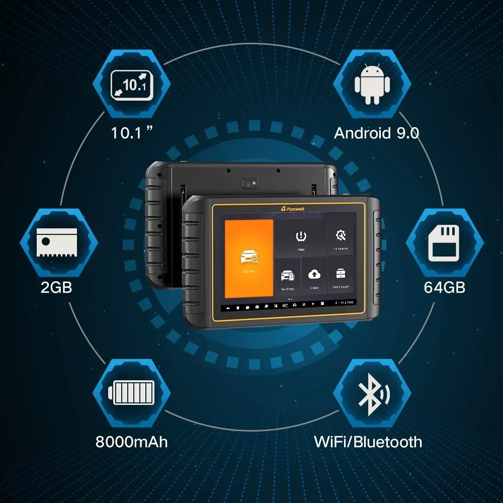 ECU Foxwell Test Professional Coding All Automotive OBD with TPMS Reader Tool OBD2 Services Code Tool Scanner System Tool Car EOBD 36 Reset Diagnostic Programming GT75TS Active Bidirectional Scanner