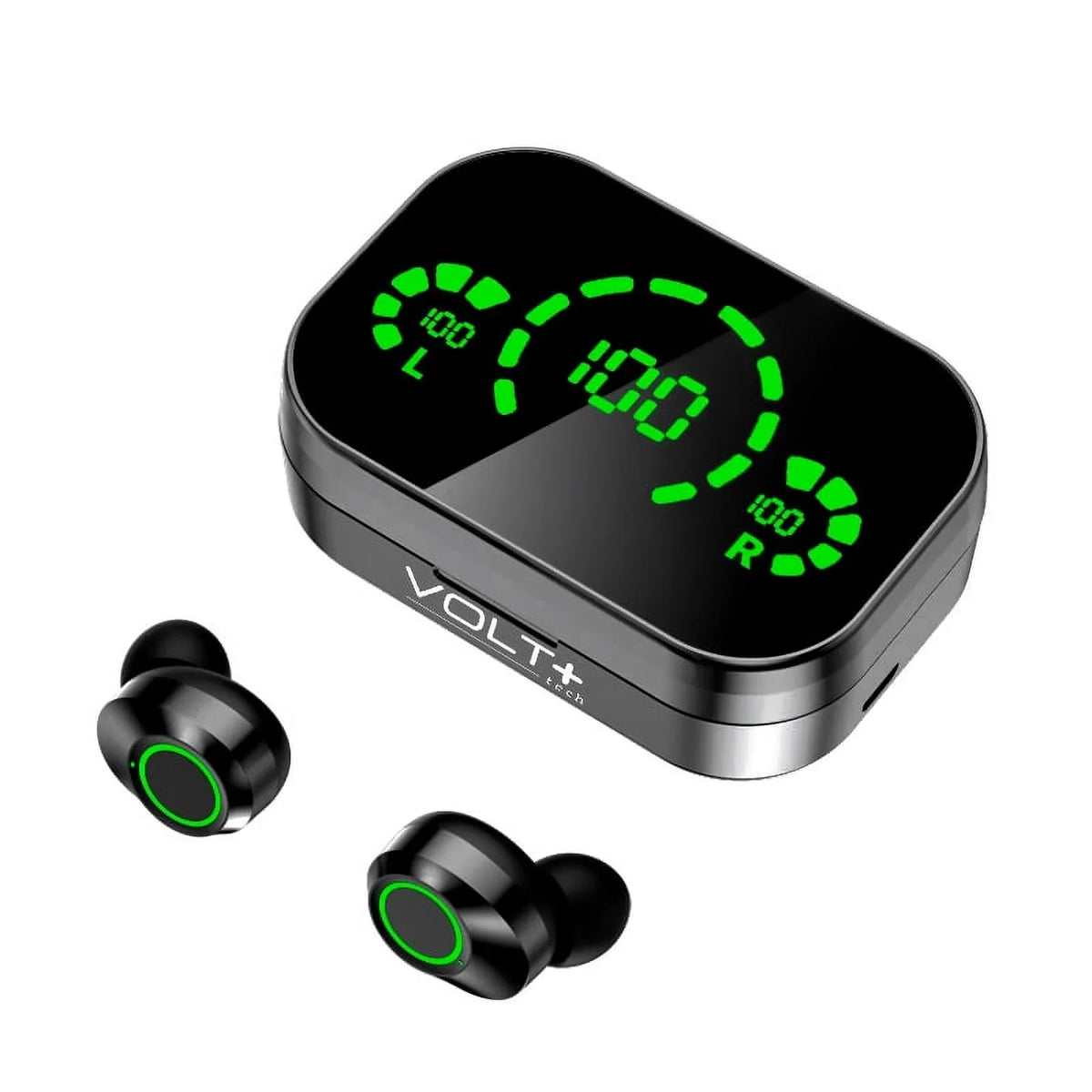 BlueTooth Water Earbuds LED Mic(Black) Galaxy Quad /Noise Reduction Wireless Sweatproof 5G/Plus/Ultra V5.3 & Pro Compatible & IPX3 S22+/ with your Samsung