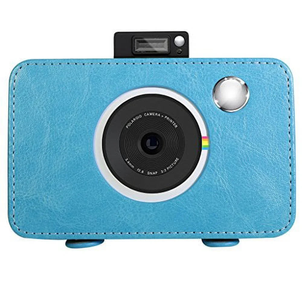 Camera Custom Touch for – Polaroid Leatherette Fit Design Print Digital (Blue) Case Snug Instant Snap