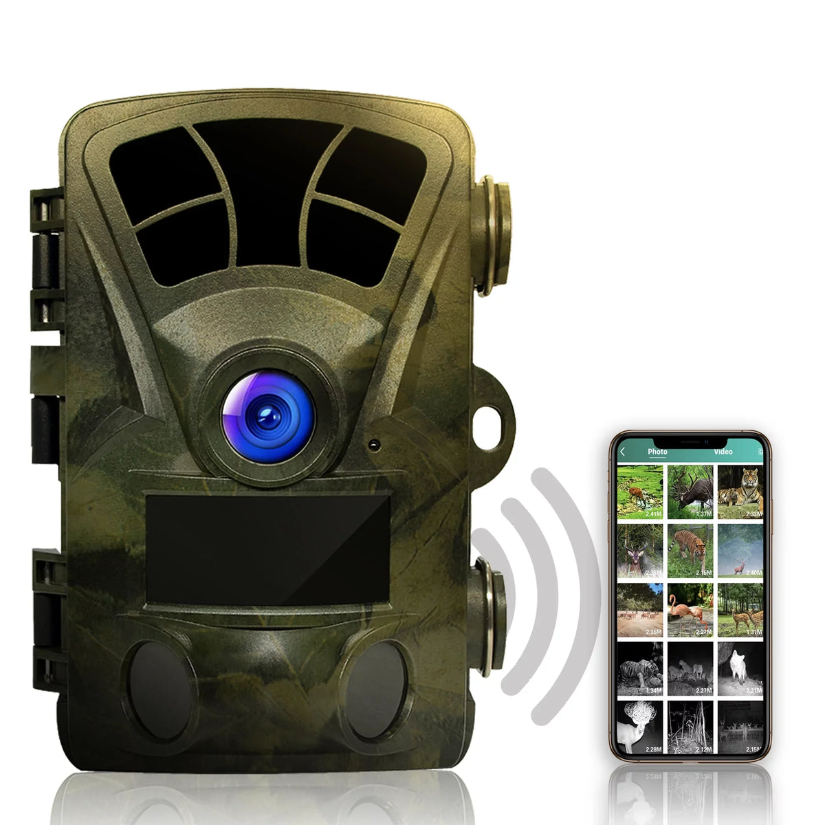 Rexing CMOS Trail for Surveillance 4K H2 Outdoor, Camera Sensor Wi-Fi Motion Cam W/ 20MP Hunting