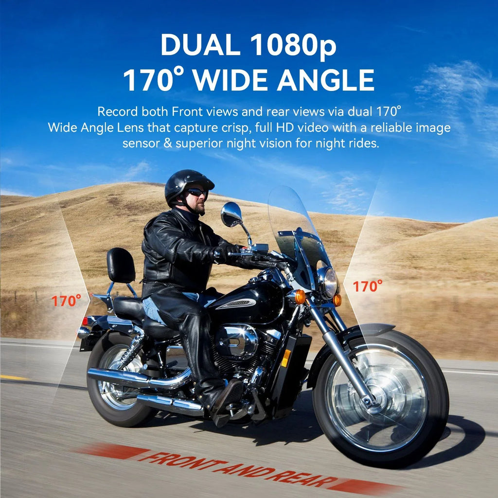 Dual Dash & 1080P Motorcycle Wi-Fi with MTC1 Rexing Cam GPS Channel