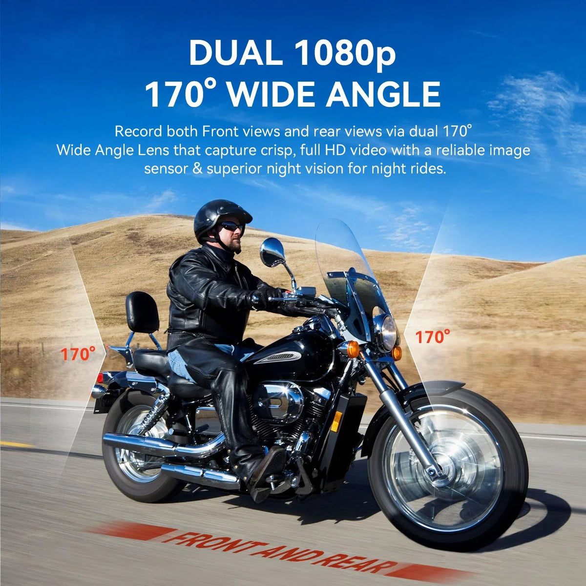 Dual Dash & 1080P Motorcycle Wi-Fi with MTC1 Rexing Cam GPS Channel